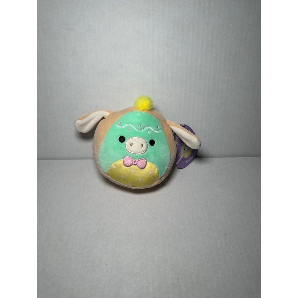 Squishmallows 5 Inch Kepler the Donkey Easter Egg Squad Plush Toy Tan Green